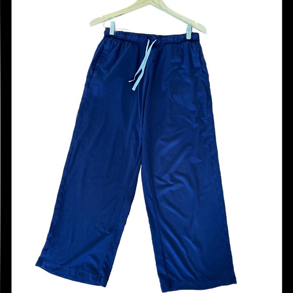 DKNY Pajama Lounge Pants Wide Leg Size S color Blue Super Soft draw string - Picture 1 of 9